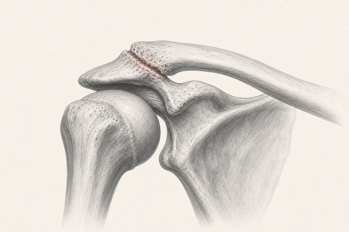 Illustration médicale de l’arthropathie acromio-claviculaire